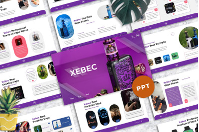 Xebec - Vape Shop Powerpoint Templates