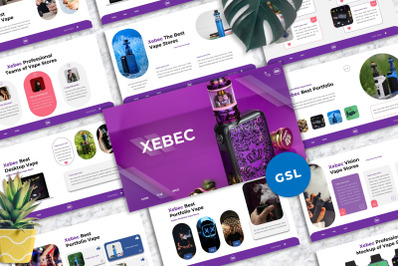 Xebec - Vape Shop Googleslide Templates