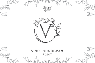 vines monogram Font for crafter