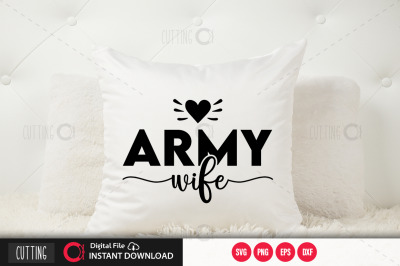 Army wife svg