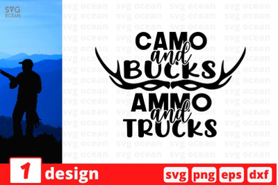 Camo and bucks ammo and trucks SVG Cut File