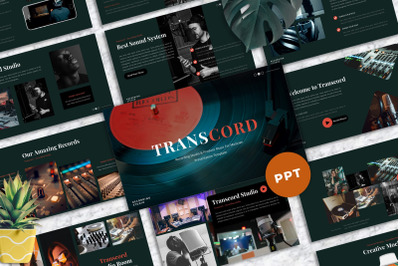 Transcord - Recording Studio  Powerpoint Templates