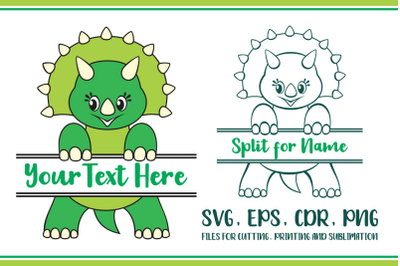 Triceratops Split for name Svg