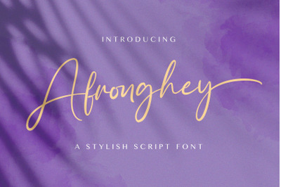 Afronghey - Handwritten Font