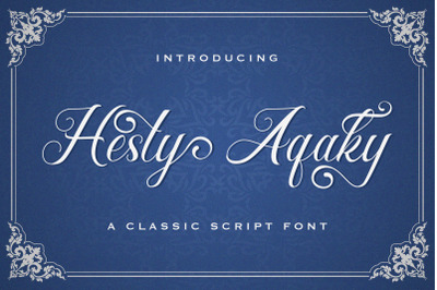 Hesty Aqaky - Modern Script Font