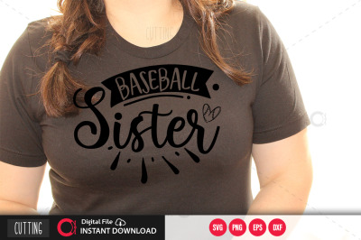 Baseball sister svg