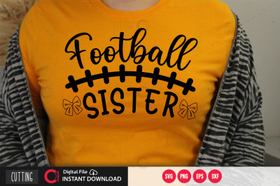 Football sister svg