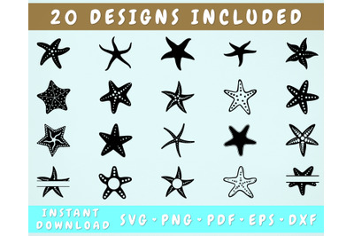 20 Starfish SVG Bundle&2C; Starfish Cut Files