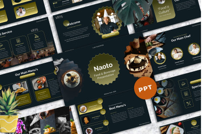 Naoto - Food &amp;amp; Beverages Powerpoint Templates