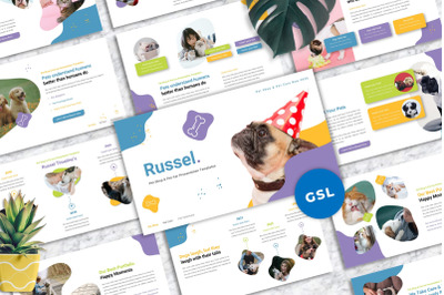 Russel - Pet Care Googleslide Templates