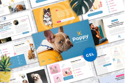 Poppy - Pet Care Googleslide Templates