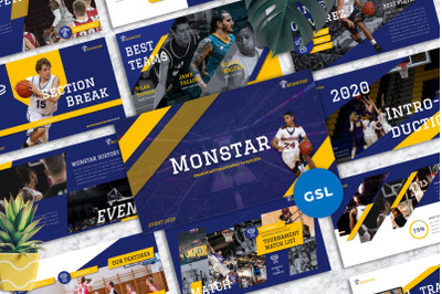 Monstar - Basketball Sport Googleslide Templates