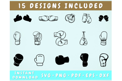 15 Boxing Gloves SVG Bundle, Boxing Gloves Cut Files