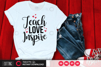 teach love inspire 2 svg