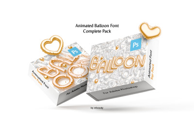 Animated Balloon Font Complete Pack