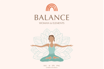 Balance - abstract woman &amp; elements