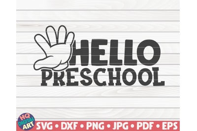 Hello preschool SVG | Back to school design