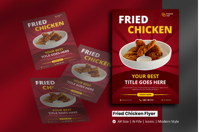 Fried Chicken Flyer Brochure Template