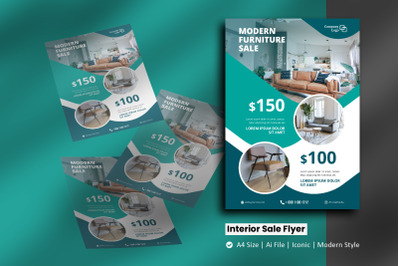 Interior Products Sale Flyer Brochure Template