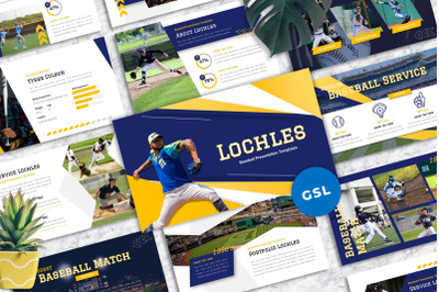 Lochles - Baseball Sport Googleslide Templates