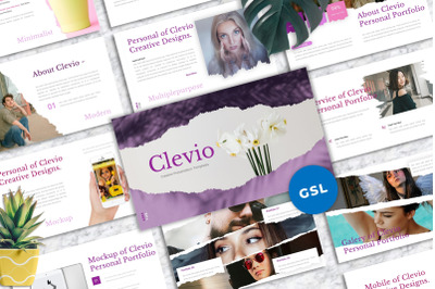 Clevio - Personal Portfolio Googleslide Templates