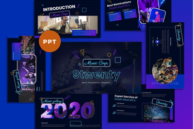 9Twenty - Music Industrial Powerpoint Template