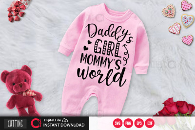 Daddys girl mommys world  svg