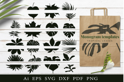 A set of blanks for monograms. SVG
