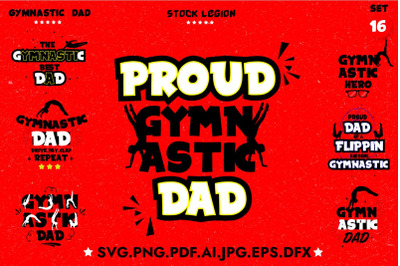 16 Gymnastic Dad Svg Bundle