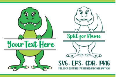 Tyrannosaurus Split for name Svg