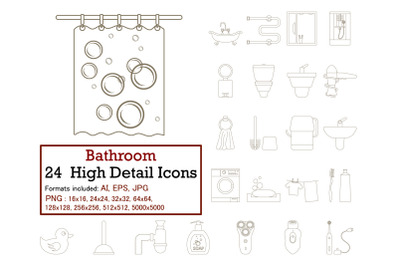 Bathroom Icon Set