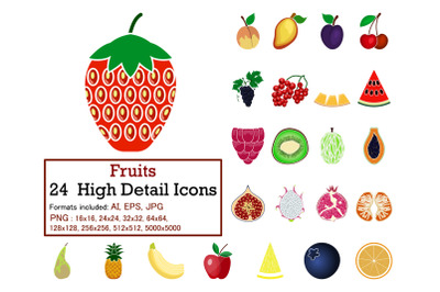 Fruits Icon Set