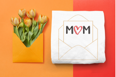 Linework Mother&#039;s Day Envelope | Embroidery