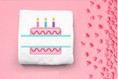 Birthday Cake Split | Applique Embroidery