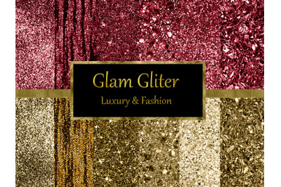 Luxury Glam Glitter Textures, Shimmer Glitter Background Printable