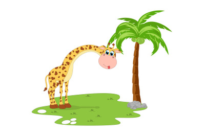 cute giraffe animal cartoon