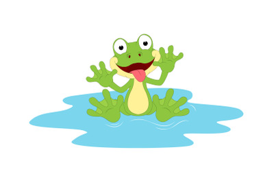 cute frog animal cartoon