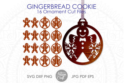 Gingerbread ornament, Christmas ornaments SVG, Gingerbread cookies