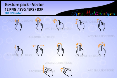Gesture icon bundle
