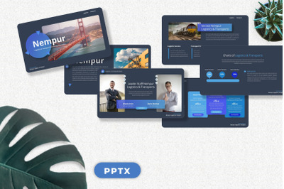 Nempur - Logistics  &amp;amp; Transport Powerpoint Templates