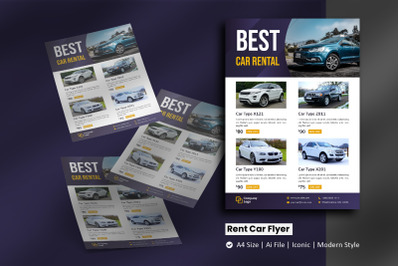 Rent Car Flyer Promotion Template