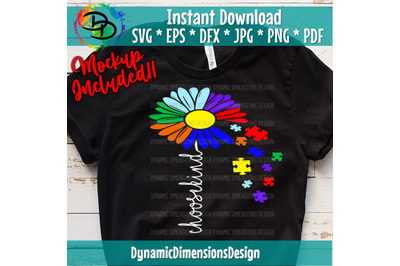 Autism Awareness Flower svg, Autism svg, Waterslide, Sublimation, Choo