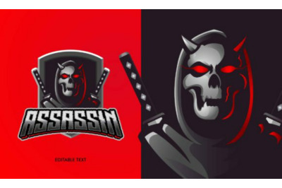 Reaper assassin mascot logo