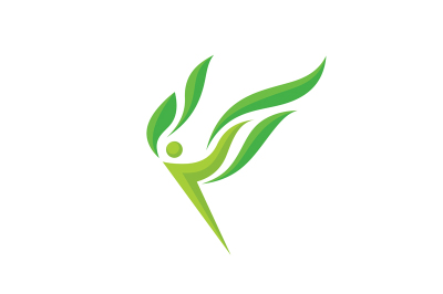 Nature - Human Character - Vector Logo
