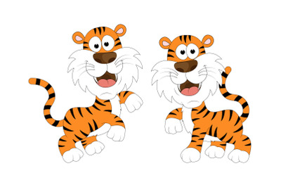 cute tiger animal cartoon