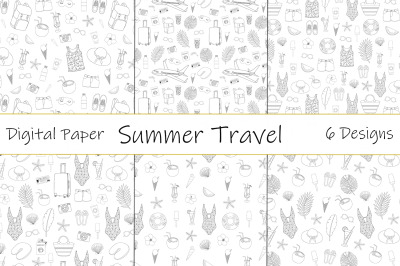 Summer graphics pattern. Travel graphics pattern. Summer SVG