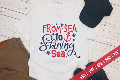 From Sea To Shining Sea&2C; 4th Of July SVG Cut File