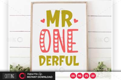 Mr onederful svg