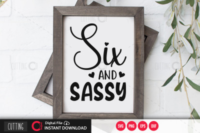 Six and sassy svg