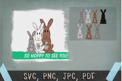 Hand drawn bunny rabbits